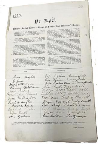 The Welsh Women’s Peace Petition. Photo: Women’s Peace Petition Partnership